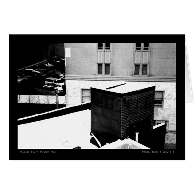 屋上駐車市街冬の風景 (正面横)