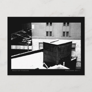 屋上駐車市街冬の風景 ポストカード