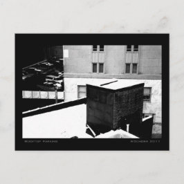 屋上駐車市街冬の風景 ポストカード