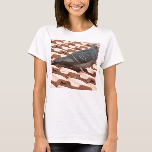 屋上鳩レディースTシャツ Tシャツ (正面)