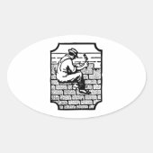 屋上 楕円形シール (正面)