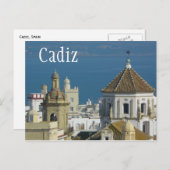 屋上，海地中海の，カディス，スペイン ポストカード (正面/裏面)