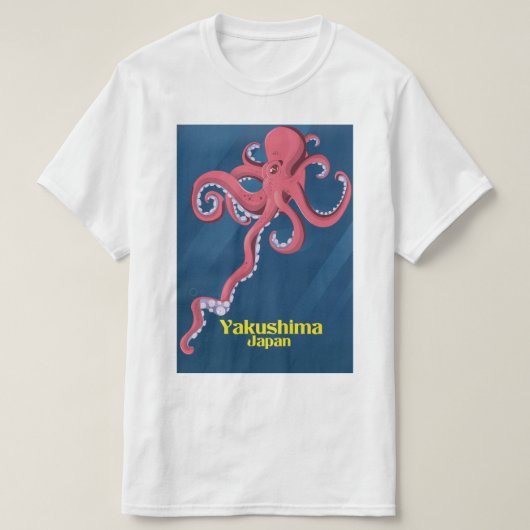 屋久島 日本 旅行ポスター Tシャツ (デザイン正面)