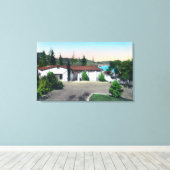 屋内の熱いミネラルのプランジ、バス キャンバスプリント (インサイチュ (ウッドフロア))