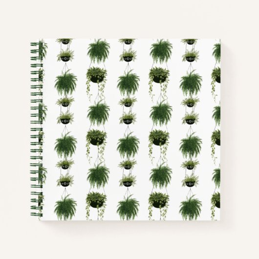 屋内オアシス |のぶら下がったかご ノートブック (正面)