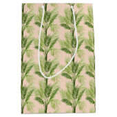 屋内オアシス|のヤシの木パターン ミディアムペーパーバッグ (正面)