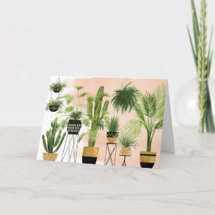 屋内オアシス の植物の整列 カード