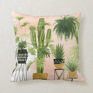 屋内オアシス の植物の整列 クッション