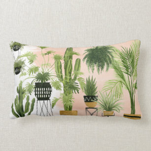 屋内オアシス の植物の整列 ランバークッション