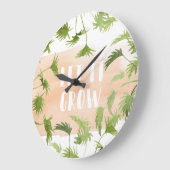 屋内オアシス|はそれが育つようにしました ラージ壁時計 (傾斜)