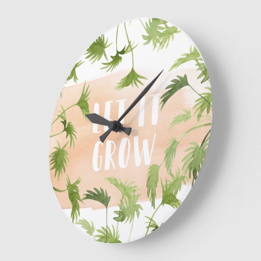 屋内オアシス|はそれが育つようにしました ラージ壁時計 (傾斜)