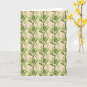 屋内オアシス |ヤシの木のパターン カード (黄色い花)