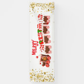 屋内カスタム屋外クリスマスバナー – メリークリスマストレイン 横断幕 (縦)