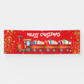 屋内カスタム屋外クリスマスバナー – メリークリスマストレイン 横断幕 (横)