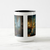 屋内クリスマスツリーコンボマグカップ， 15オズ マグカップ (中央)