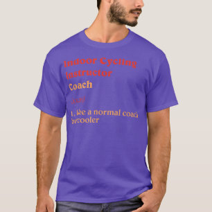 屋内サイクリングコーチ定義おもしろい屋内自転車 Tシャツ