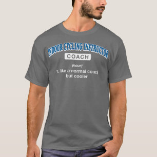 屋内サイクリングコーチ定義おもしろい屋内自転車 Tシャツ