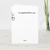 屋内サイクリング攻撃！グリーティングカード カード (裏面)