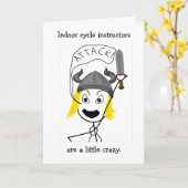 屋内サイクリング攻撃！グリーティングカード カード (黄色い花)