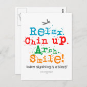 屋内スカイダイビングはブラスト! ポストカード (正面/裏面)