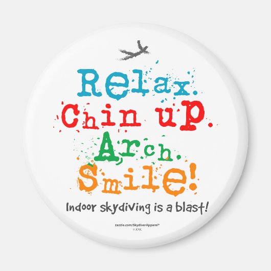 屋内スカイダイビングはブラスト! マグネット (正面)