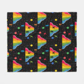 屋内スライドパーク 子供の遊び場 フリースブランケット (正面(横))