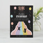 屋内スライドパーク 遊具 女子 誕生日パーティー 招待状 (スタンド正面)