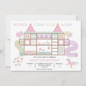 屋内セ遊ンターバースデーパーティーへの招待 招待状 (正面)