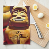 屋内ティキライフケンゲージアート キッチンタオル (四つ折り)