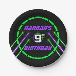 屋内レーザーラベルビームバースデーパーティー ペーパープレート