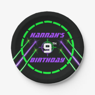 屋内レーザーラベルビームバースデーパーティー ペーパープレート