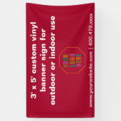 屋内外で使用可能なカスタムビニールバナー看板 横断幕 (縦)