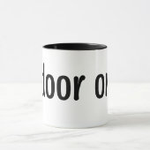 屋内専用キャットミニマルタイポグラフィ マグカップ (中央)