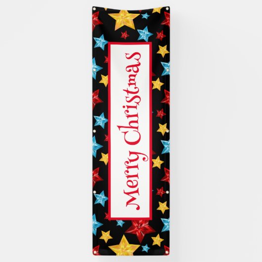 屋内屋外バナー – メリークリスマスバナー 横断幕 (縦)