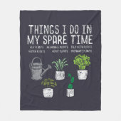 屋内植木庭師の時間の空きアクティビティ フリースブランケット (正面)