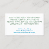 屋内植気に物及び庭園相談 名刺 (裏面)