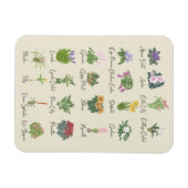 屋内植物とその名前 – 植物愛好家ギフト マグネット (横)