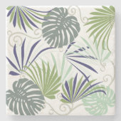 屋内植物の様式化人気があるイラストレーション ストーンコースター (正面)