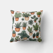 屋内植物パターン クッション (裏面)