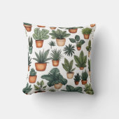 屋内植物パターン クッション (正面)