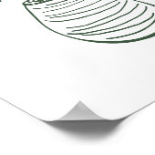 屋内植物:ヴィンテージ手描きセット。 ポスター (角)