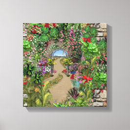 屋内、屋外自然開花 キャンバスプリント