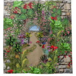 屋内、屋外自然開花 シャワーカーテン