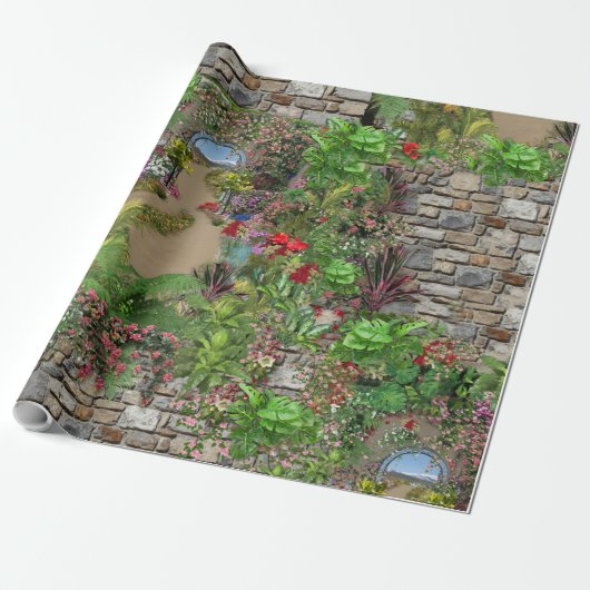 屋内、屋外自然開花 ラッピングペーパー (アンロールド)