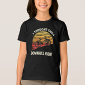 屋外おもしろい恋人のための冒険サイクリング引用文 トライブレンドTシャツ (正面)