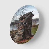 屋外でのフライス加工 ラウンド壁時計 (傾斜)