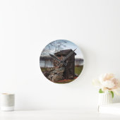 屋外でのフライス加工 ラウンド壁時計 (ホーム)