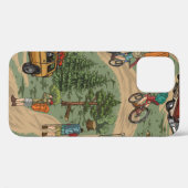 屋外でのヴィンテージのシームレスなパターン(h) Case-Mate iPhoneケース (裏面 (横))