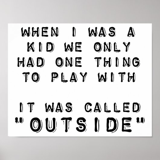 屋外で遊ぶ面白いポスター ポスター (正面)