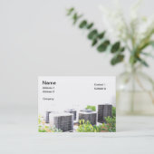 屋外のエアコンを数台設置 名刺 (スタンド正面)